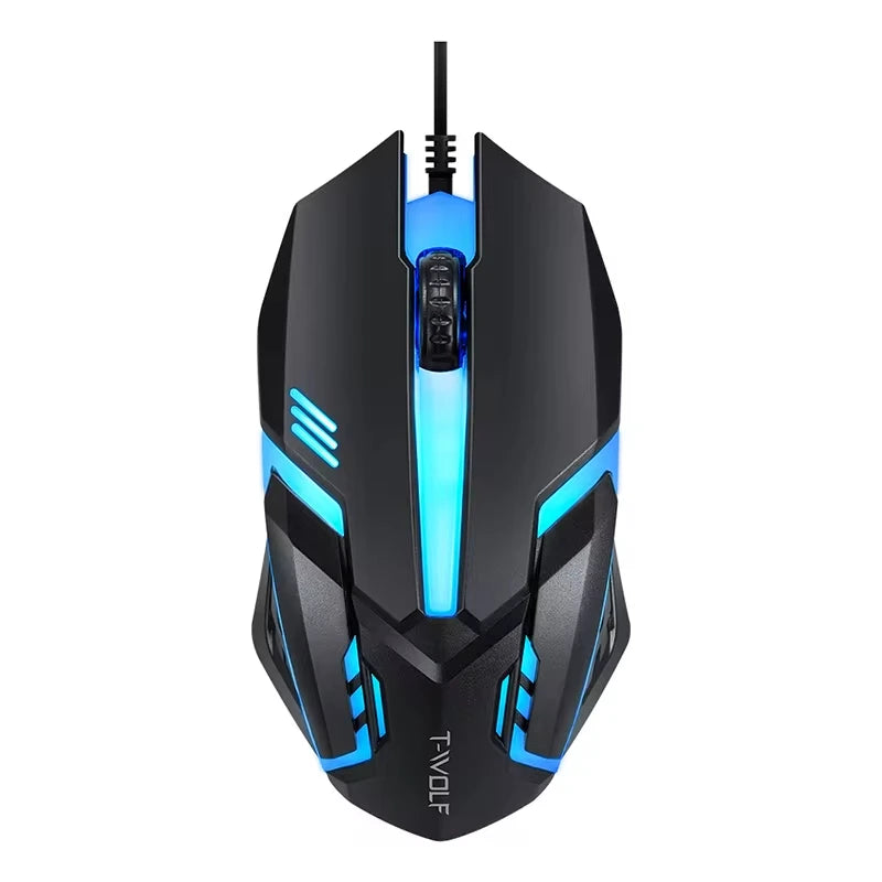 Hot Sale 5 in 1 RGB Light Gaming Combo 104 Keys USB Keyboard with LED Backlit Loudspeaker Headphone Mousepad for Laptop