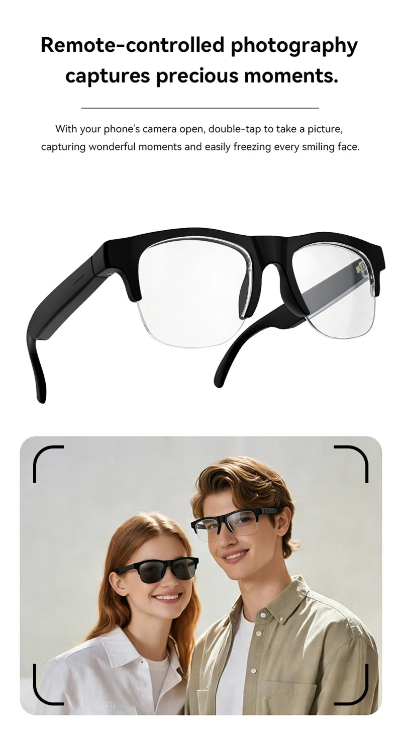 Lenovo 8K 1800MP AI Smart Glasses Hands-Free Calling AI Translation AI Chat Logging Music Playback Men Women Smart Sunglasses
