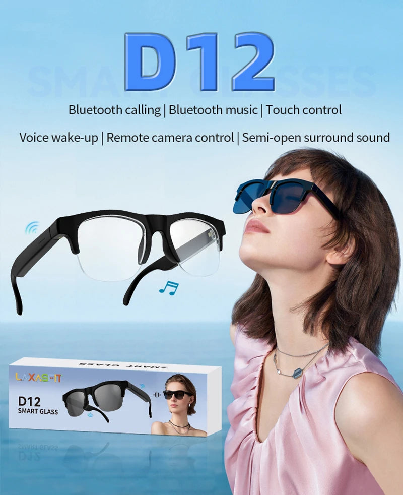 Lenovo 8K 1800MP AI Smart Glasses Hands-Free Calling AI Translation AI Chat Logging Music Playback Men Women Smart Sunglasses