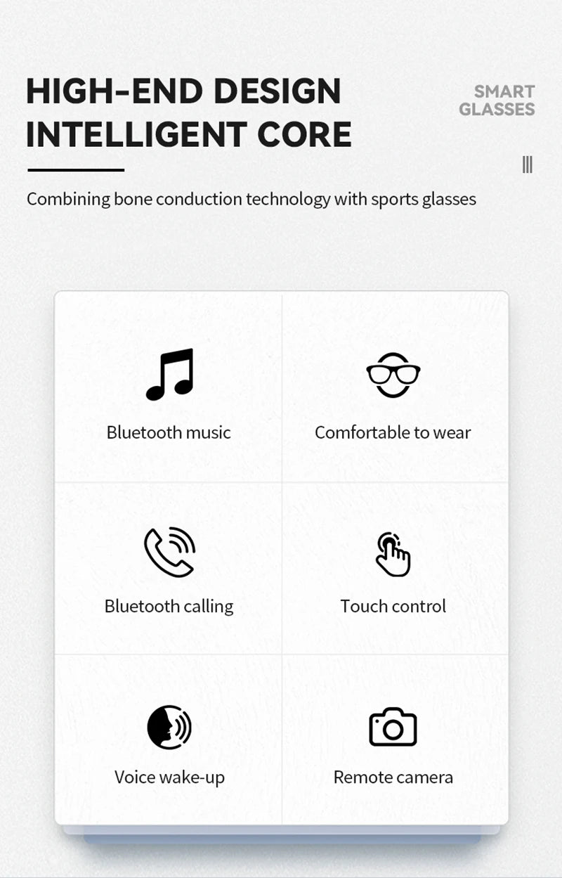 Lenovo 8K 1800MP AI Smart Glasses Hands-Free Calling AI Translation AI Chat Logging Music Playback Men Women Smart Sunglasses